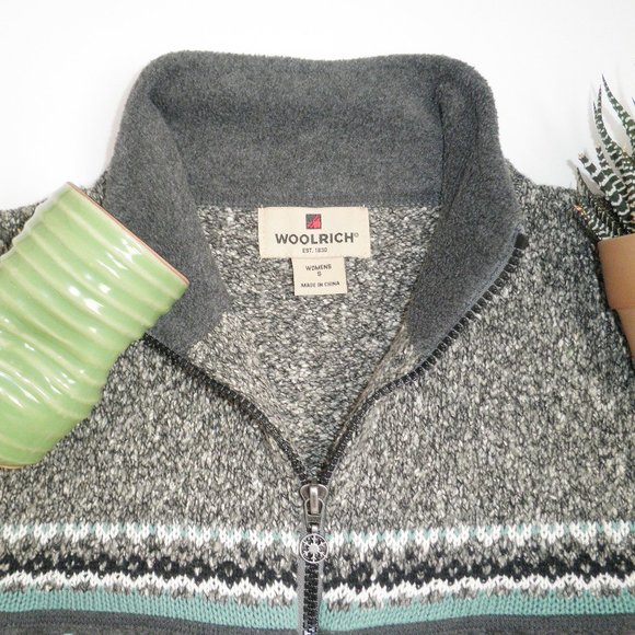 Woolrich Sheep Cottage Core Zip Cardigan Sweater - Picture 2 of 4